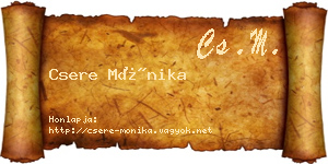 Csere Mónika névjegykártya